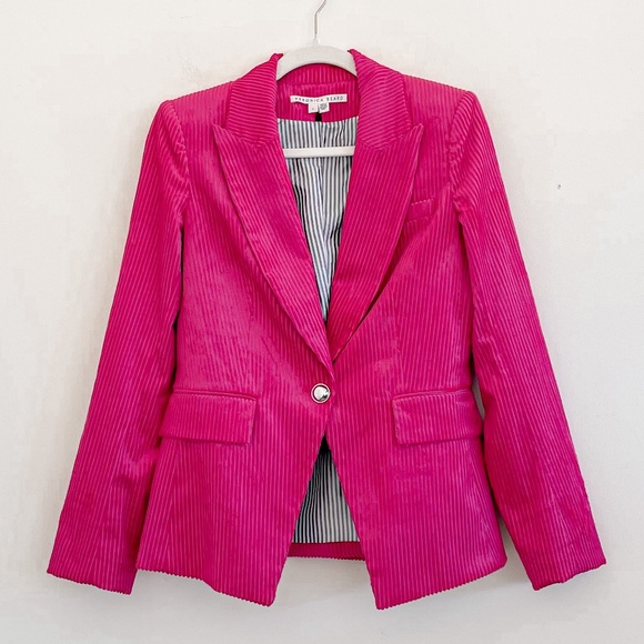 Veronica Beard Lia Corduroy Dickey Jacket Pink 2 - Picture 4 of 13